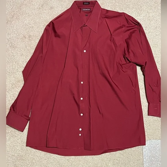 covington men's dress shirts Men’s Covington Red Dress Shirt